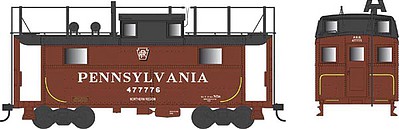 Bowser PRR Class N5 Steel Cabin Car (Caboose) - Ready to Run Pennsylvania Railroad #477805 (Tuscan, Shadow Keystone, Trainphone Antenna)