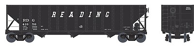 Bowser 100-Ton 3-Bay Hopper - Ready to Run - Executive Line Reading #41728 (black, Speed Lettering)