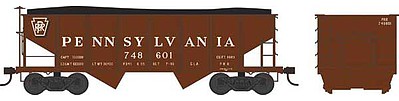 Bowser PRR Class GLa 2-Bay Open Hopper - Ready to Run Pennsylvania Railroad 748658 (Tuscan, Shadow Keystone)