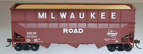Bowser 70-Ton Offset-Side Wood Chip Hopper with Ribbed Side Extensions Ready to Run Milwaukee Road 372007 (Boxcar Red, Large Lettering) Bowser 70-Ton Offset-Side Wood Chip Hopper with Ribbed Side Extensions Ready to Run Milwaukee Road 372007 (Boxcar Red, Large Lettering)