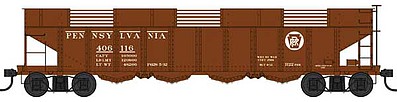 Bowser H22 4-Bay Hopper Car Pennsylvania RR #406122 HO Scale Model Train Freight Car #42057