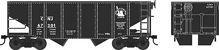 Bowser 55 Ton Fishbelly Hopper Central of New Jersey #67201 HO Scale Model Train Freight Car #42254