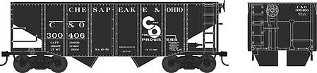 Bowser 55 Ton Fishbelly Hopper Chesapeake & Ohio #300406 HO Scale Model Train Freight Car #42257
