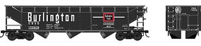 Bowser 70 Ton Offset Hopper Burlington CB&Q #170508 HO Scale Model Train Freight Car #42287
