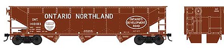 Bowser 70-Ton Offset Hopper Ontario Northland #140138 HO Scale Model Train Freight Car #42309