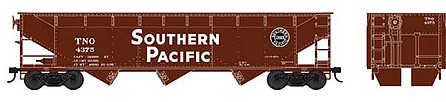 Bowser 70-Ton Offset Hopper Southern Pacific #4406 HO Scale Model Train Freight Car #42316