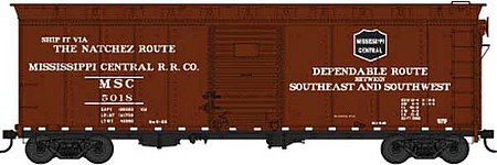 Bowser 40 Steel side Boxcar Mississippi Central #5022 HO Scale Model Train Freight Car #42447