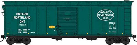 Bowser 40 Steel side Boxcar Ontario Northland #90582 HO Scale Model Train Freight Car #42452