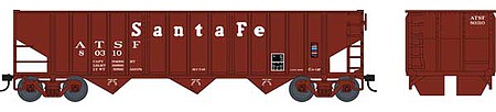 Bowser 70 ton 14 panel 3-bay Hopper ATSF #80310 HO Scale Model Train Freight Car #42500