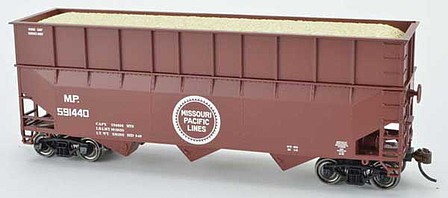 Bowser 70-Ton Wood Chip Hopper Missouri Pacific #591505 HO Scale Model Train Freight Car #42607