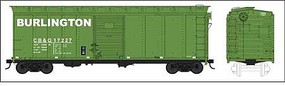 Bowser 40' Single-Door Boxcar C,B&Q #17227 HO Scale Model Train Freight Car #42700