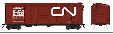 Bowser 40 Single-Door Boxcar Canadian National #548026 HO Scale Model Train Freight Car #42703