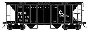 Bowser 70-Ton 2-Bay Covered Hopper Chesapeake & Ohio #1148 HO Scale Model Train Freight Car #42748