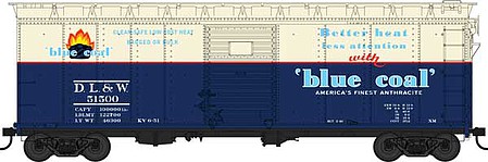 Bowser 40 SS Boxcar DL&W Blue Coal Blue and White #51502 HO Scale Model Train Freight Car #42829