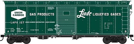 Bowser 40 Steel Side Boxcar Linde Liquified Gases #191 HO Scale Model Train Freight Car #42857