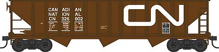 Bowser 70-Ton 12-Panel 3-Bay Hopper Canadian National #326002 HO Scale Model Train Freight Car #42904