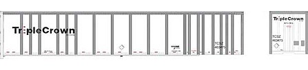 Bowser 50 Roadrailer Platewall NS Triple Crown #463475 HO Scale Model Train Freight Car #42986