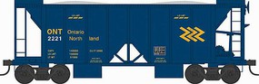 Bowser 70 ton 2 Bay Ballast Hopper Car Ontario Northland 2226
