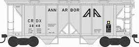 Bowser H34 70 Ton Covered Hopper Ann Arbor #3848 HO Scale Model Train Freight Car #43246 Bowser H34 70 Ton Covered Hopper Ann Arbor #3848 HO Scale Model Train Freight Car #43246