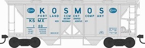 Bowser 70-Ton 2-Bay Covered Hopper Kosmos Cement #106 HO Scale Model Train Freight Car #43272 Bowser 70-Ton 2-Bay Covered Hopper Kosmos Cement #106 HO Scale Model Train Freight Car #43272