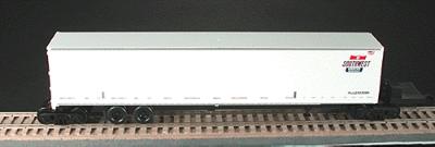 Bowser Smooth-Wall Roadrailer(R) - Kit - Southwest HO Scale Model Train Freight Car #55534