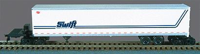 Bowser Wabash National 53 Roadrailer(R) Smooth Wall Trailer Swift - HO-Scale