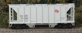 70-Ton 2-Bay Covered Hopper Kit Milwaukee Road #99265 HO Scale Model Train Freight Car #56736