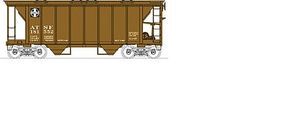 Bowser 70 Ton 2-bay CS Hopper ATSF 181574 HO Scale Model Train Freight Car #56800