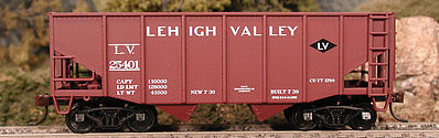 Bowser 55-Ton 2-Bay Fishbelly Hopper Lehigh Valley #25401 HO Scale Model Train Freight Car #56857
