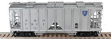 Bowser 70 ton 2 bay Covered Hopper Delaware & Hudson #2942 HO Scale Model Train Freight Car #57018