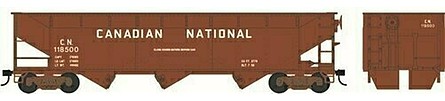 Bowser 70 Ton Offset Hopper Canadian National #118871 HO Scale Model Train Freight Car #5957
