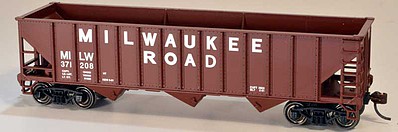 Bowser 12-Panel 3-Bay Hopper - Kit Milwaukee Road 371225 (Boxcar Red, Billboard Lettering)