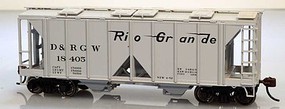 Bowser 70-Ton Covered Hopper Open Side D&RGW #18405 HO Scale Model Train Freight Car #60078 Bowser 70-Ton Covered Hopper Open Side D&RGW #18405 HO Scale Model Train Freight Car #60078