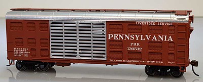 Bowser K11 Stock Car Pennsylvania Silver Roof #130537 HO Scale Model Train Freight Car #60130