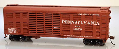 Bowser K-11 Stock car Kit Pennsylvania RR #130553 HO Scale Model Train Freight Car #60133