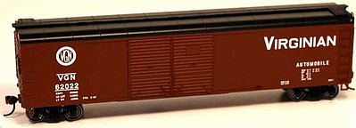 Bowser X32 4-Door Round-Roof Boxcar Virginian #62025 HO Scale Model Train Freight Car Kit #60168