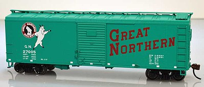 Bowser HO 40 Generic Boxcar Great Northern #27005 HO Scale Model Train Freight Car #60180