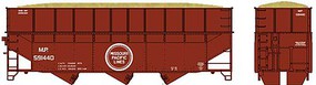 Bowser 70-Ton Offset Wood Chip Hopper MP #591507 HO Scale Model Train Freight Car Kit #60223