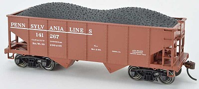 Bowser Gla H21 2-Bay Hopper Pennsylvania Lines #141262 HO Scale Model Train Freight Car Kit #60252