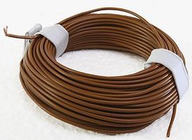 Brawa (bulk of 10) 33' Solid Stranded Copper Wire Brown Model Railroad Hook-Up Wire #3104