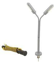 Brawa Double Curved Arm Light N Scale Model Railroad Street Light #4001 Brawa Double Curved Arm Light N Scale Model Railroad Street Light #4001