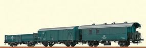 Brawa Car Set 2 Frght/1 Pass DB HO-Scale Brawa Car Set 2 Frght/1 Pass DB HO-Scale