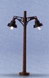 Brawa Double-Arm Wooden Post Lamp N Scale Model Railroad Street Light #4611