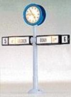Brawa Illuminated Platform Clock with Direction Signs HO Scale Model Railroad Road Accessory #5290