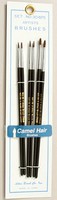 Brushes Atlas Brush #30-6PS- 1,2,3 Round Camel Hair Brushes (6) Brushes Atlas Brush #30-6PS- 1,2,3 Round Camel Hair Brushes (6)