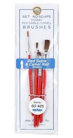 Brushes Atlas Brush #60-4PS- Red Sable & Camel Hair Brushes w/Short Handles (4) Brushes Atlas Brush #60-4PS- Red Sable & Camel Hair Brushes w/Short Handles (4)