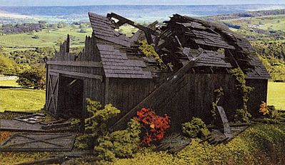 Branchline Fallen Barn Laser-Art Kit O Scale Model Railroad Building #449