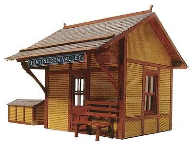 Branchline Flag Stop Station Laser-Art Laser-Cut Wood Kit O Scale Model Railroad Building #462