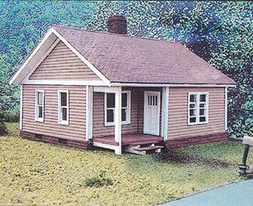 Branchline Catalog Homes - The Thelma House Kit (6 x 6 x 5-1/2) HO Scale Model Railroad Building #619