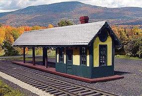 Branchline Backwoods Junction Station Laser-Art Kit HO Scale Model Railroad Building #660 Branchline Backwoods Junction Station Laser-Art Kit HO Scale Model Railroad Building #660